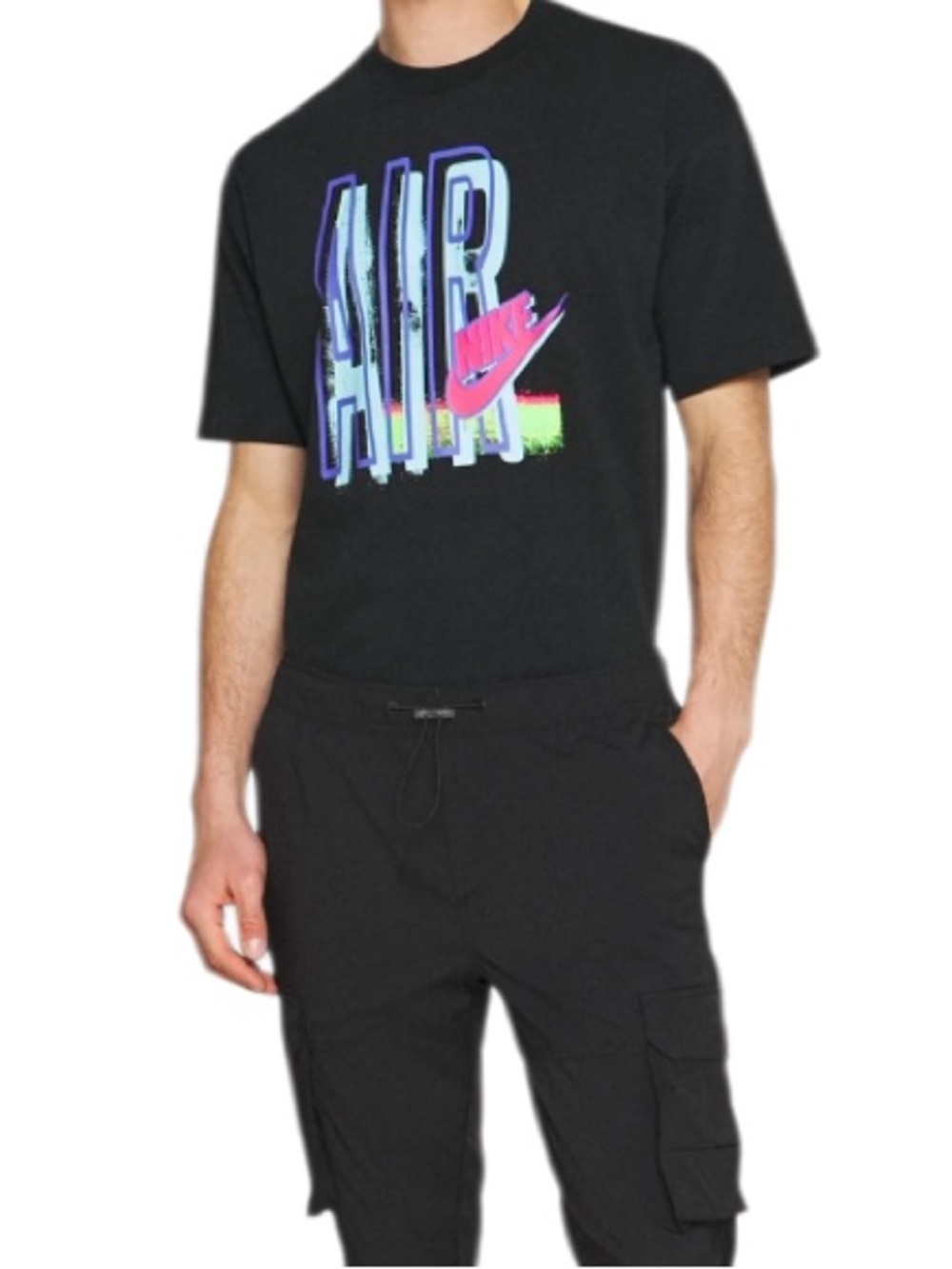 Nike Air Nike Graphic Black Cotton Tshirt